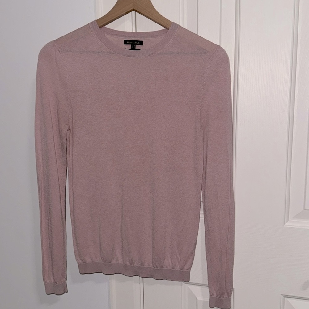 Pink Massimo Dutti Sweater Crew Neck